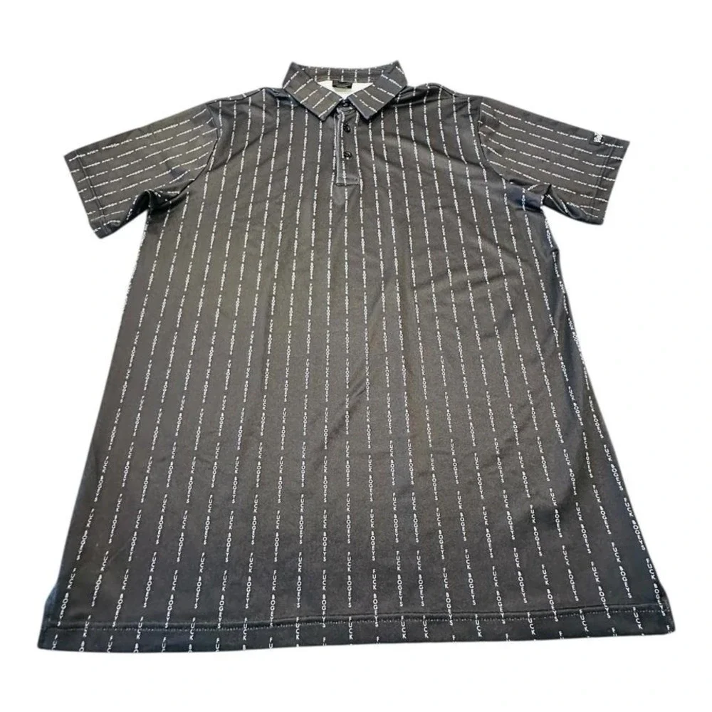 Golf Gods Shirt Mens Large Polo F Bogeys Short Sleeve Cool Tech Performance